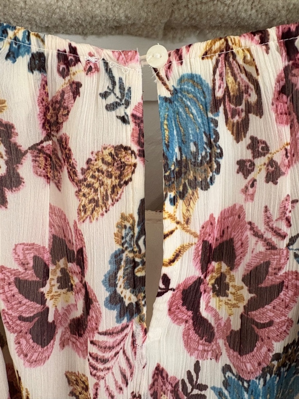 LOFT Garden Tiered Ruffle Sleeve Blouse - Picture 3 of 5